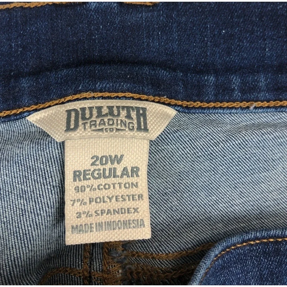 Duluth Trading Co Womens 20W Regular Skinny Jeans Dark Wash Indigo Stretch Denim